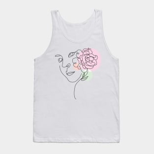 abstract lady, line art woman Tank Top